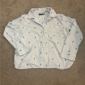 POLO Ralph Lauren women’s sleep shirt pinstripes small pajamas